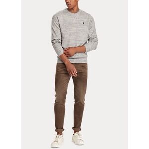 Polo Ralph Cotton Crewneck Sweater XL Iceberg Gray Heather